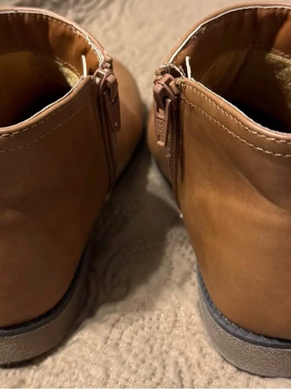 Gymboree Girls' Tan Bow Ankle Booties